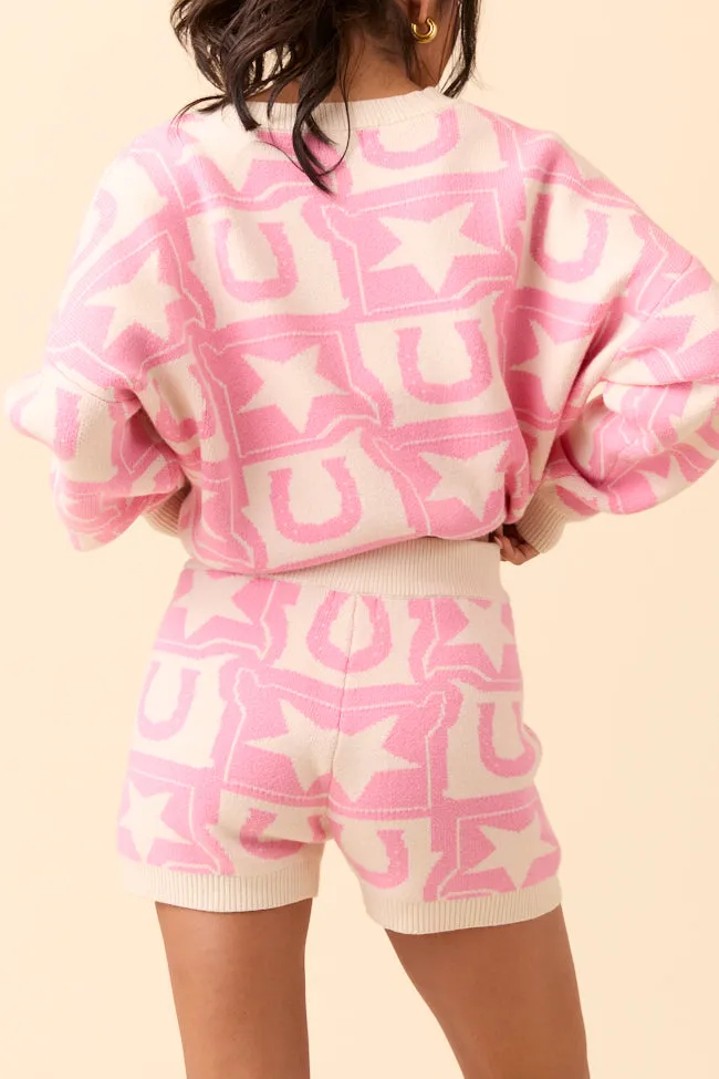 Jolene Pink Western Icon Lounge Shorts FINAL SALE sold by Pink Lily product image thumbnail 4