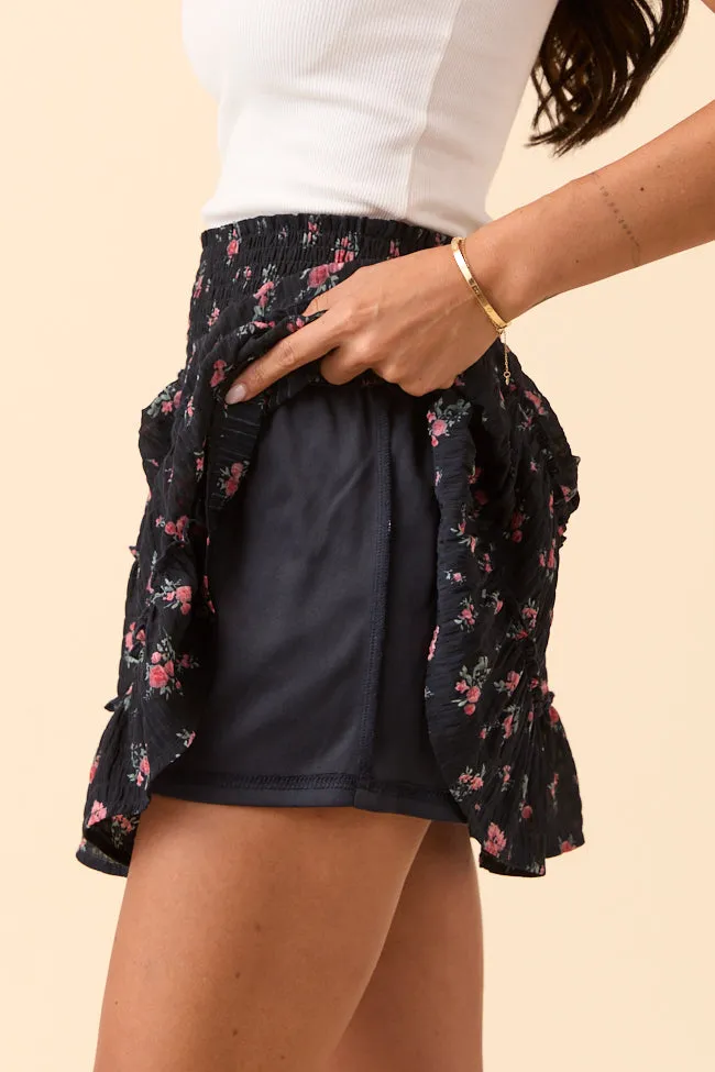 Through the Garden Black and Pink Flower Skort FINAL SALE sold by Pink Lily product image thumbnail 5
