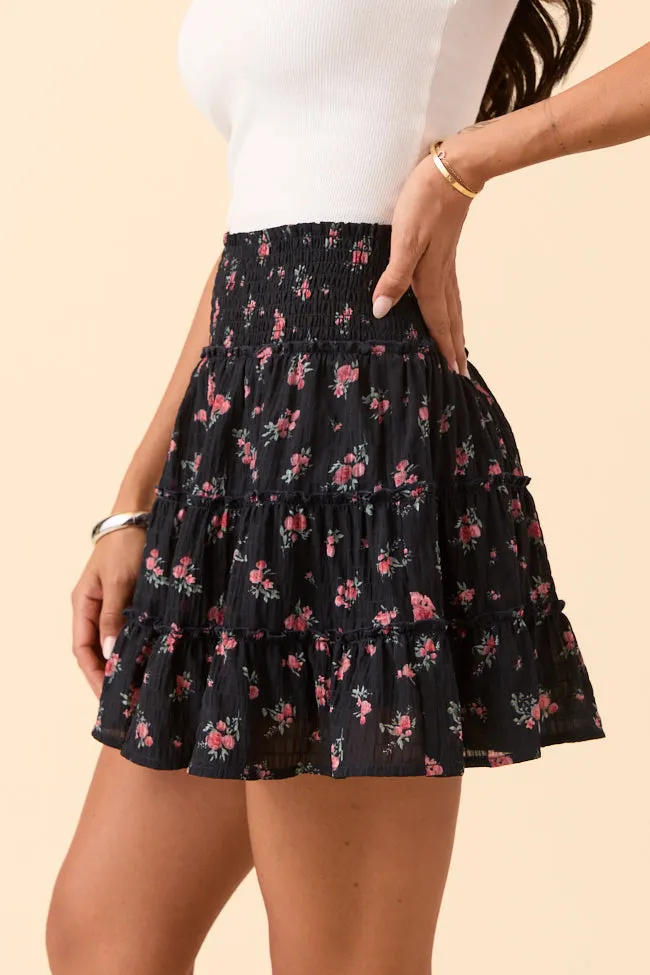 Through the Garden Black and Pink Flower Skort FINAL SALE sold by Pink Lily product image thumbnail 3