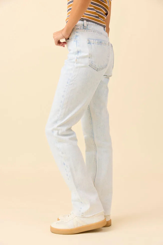 Elizabeth Light Wash Straight Leg Jeans FINAL SALE sold by Pink Lily product image thumbnail 3