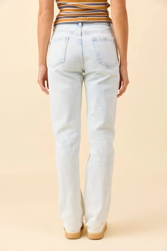 Elizabeth Light Wash Straight Leg Jeans FINAL SALE sold by Pink Lily product image thumbnail 4