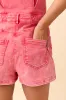 Savannah Leigh Red Button Up Denim Romper sold by Pink Lily