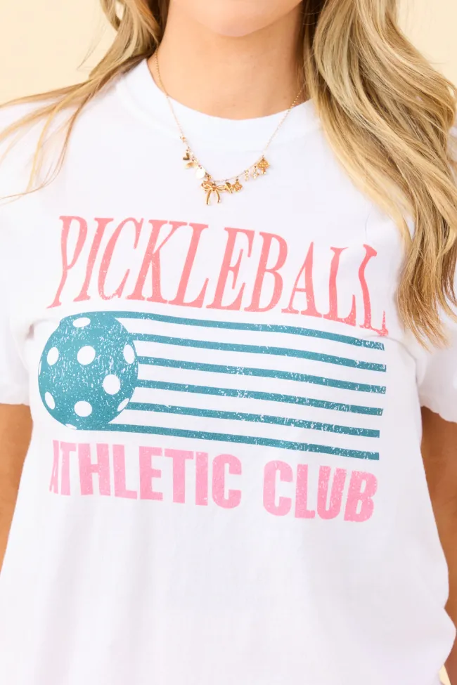 Pickleball Athletic Club White Graphic Tee sold by Pink Lily product image thumbnail 2