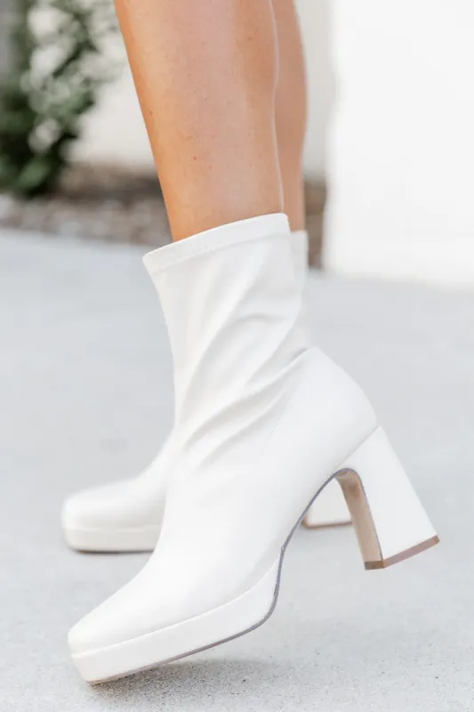 Candace Cream Square Toe Bootie FINAL SALE sold by Pink Lily