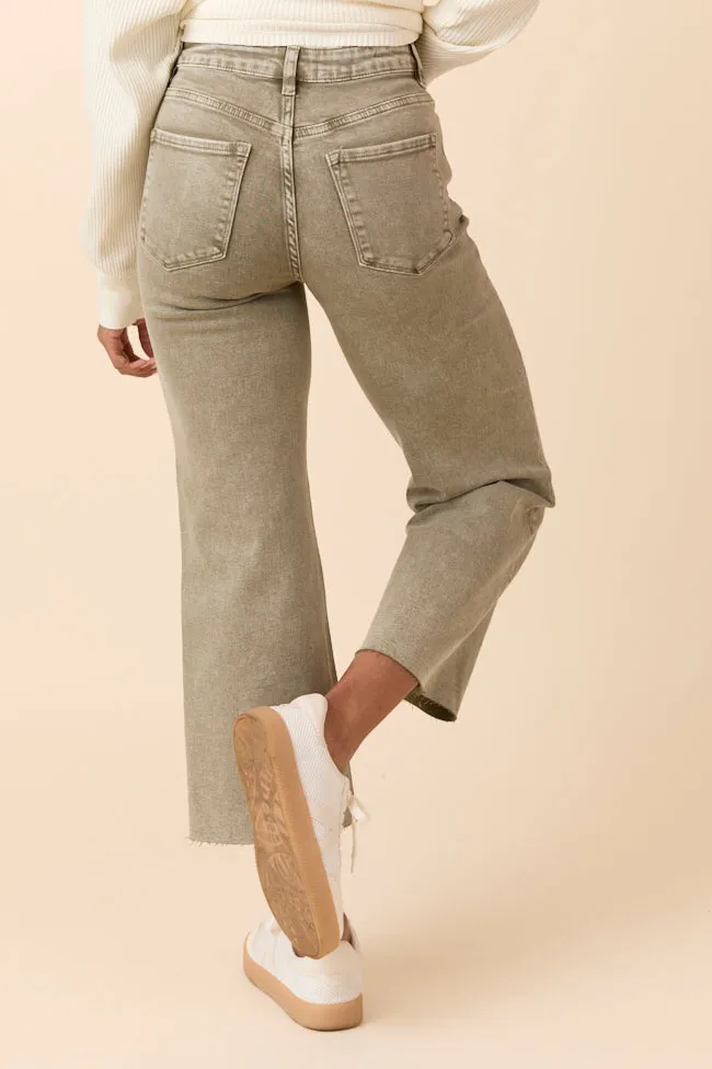 Malia Martini Green High Rise Wide Leg Jeans sold by Pink Lily product image thumbnail 4