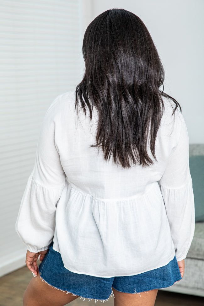 Anything Is Possible Ivory Ruffle Detail Blouse FINAL SALE sold by Pink Lily product image thumbnail 11