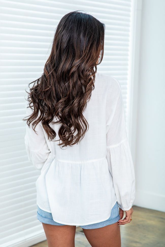 Anything Is Possible Ivory Ruffle Detail Blouse FINAL SALE sold by Pink Lily product image thumbnail 6