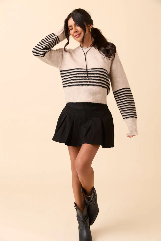 Zari Grey and Black Striped Sweater sold by Pink Lily product image thumbnail 2