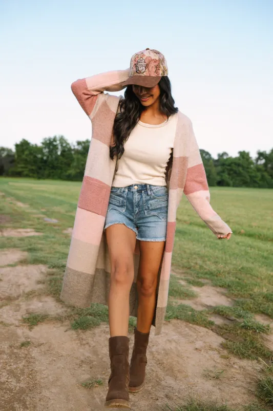 Hollis Stripe Maxi Cardigan sold by Pink Lily