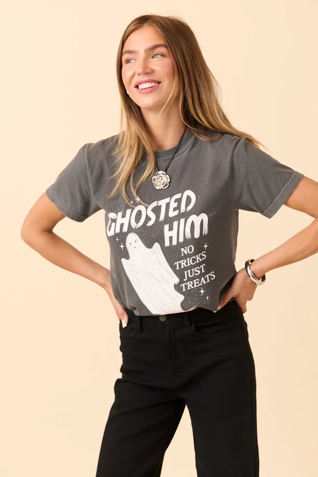 Ghosted Him Dark Grey Graphic Tee SALE sold by Pink Lily product image thumbnail 3