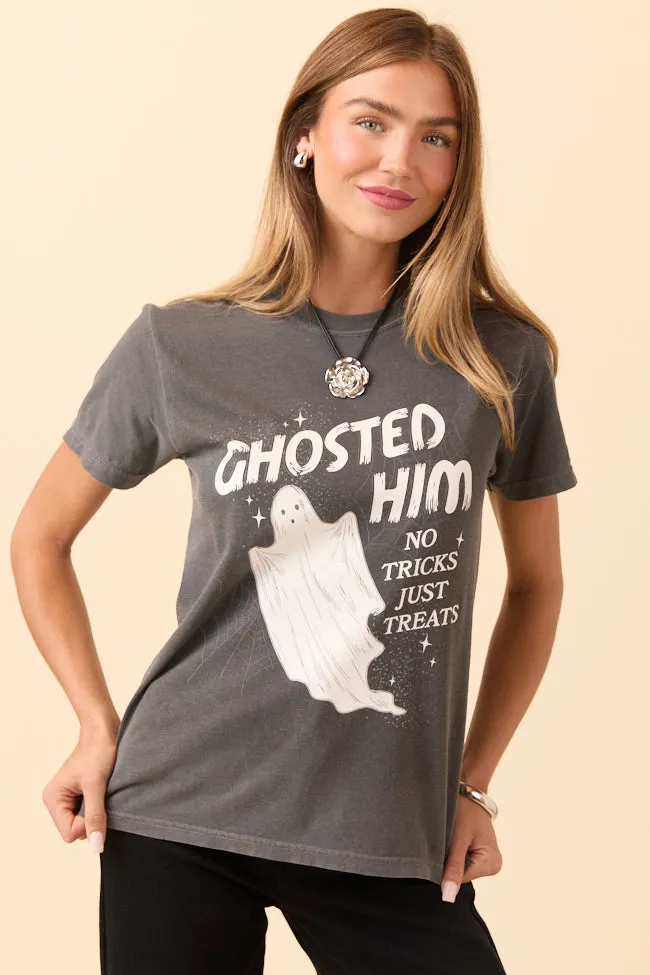 Ghosted Him Dark Grey Graphic Tee SALE sold by Pink Lily product image thumbnail 2