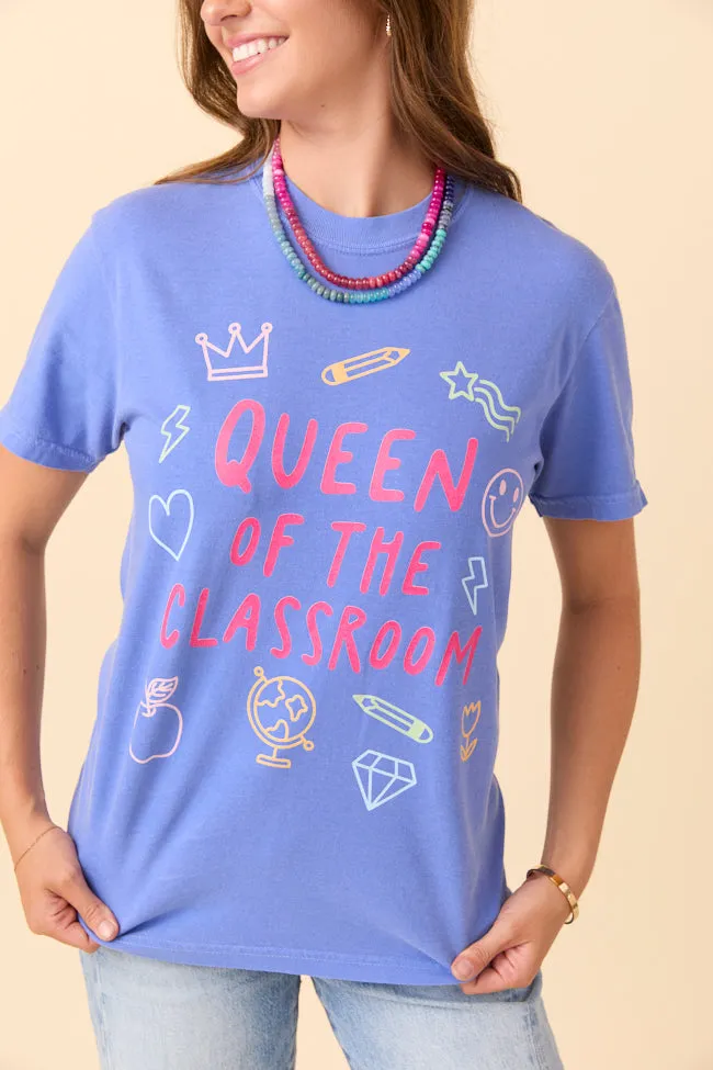 Queen Of The Classroom Blue Graphic Tee sold by Pink Lily product image thumbnail 2