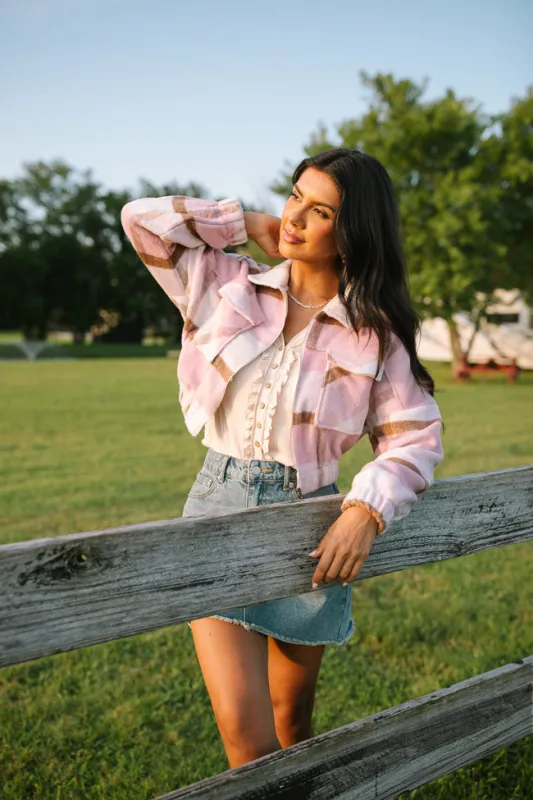 Finley Pink Plaid Jacket SALE sold by Pink Lily