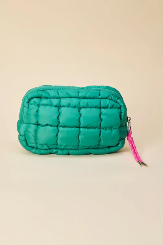 Haylie Green Quilted Mini Bag sold by Pink Lily