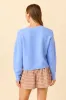 Kathryn Blue Long Sleeve Cardigan sold by Pink Lily