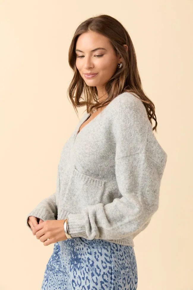 Kathryn Grey Long Sleeve Cardigan sold by Pink Lily product image thumbnail 3