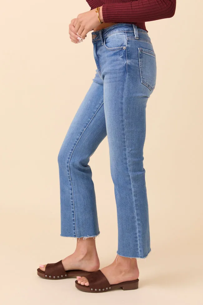 Della Medium Wash Stretch Crop Flare Jeans sold by Pink Lily product image thumbnail 3
