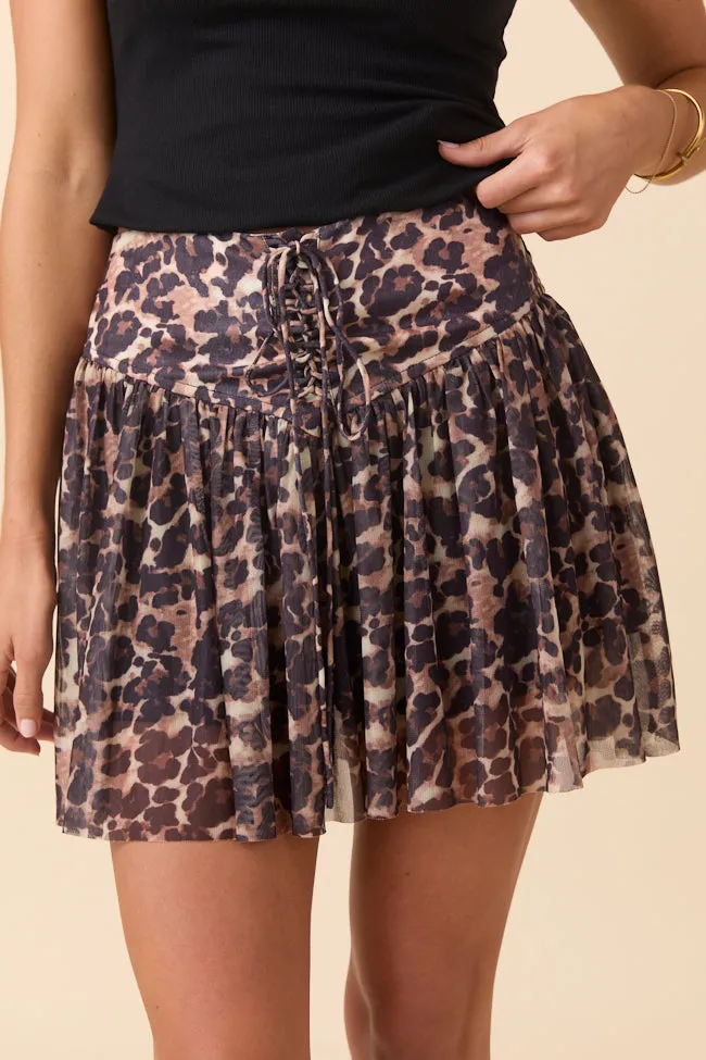 Star-crossed Lovers Leopard Print Corset Skort Just Classically Cassidy X Pink Lily sold by Pink Lily product image thumbnail 3