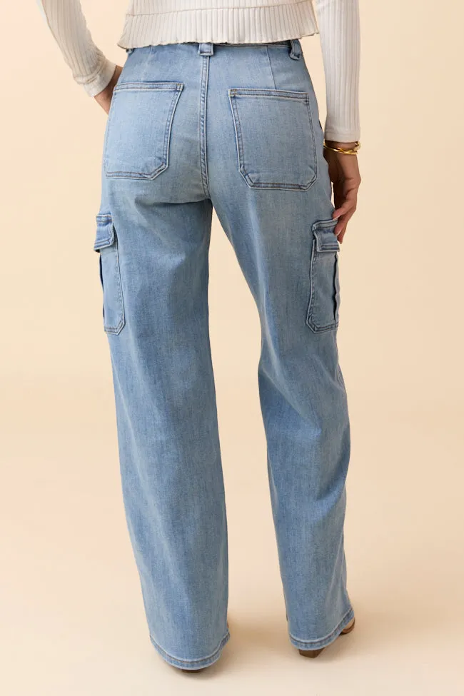 Annika Medium Wash Denim Utility Jeans sold by Pink Lily product image thumbnail 4