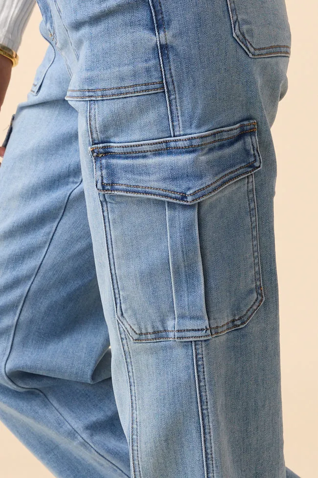 Annika Medium Wash Denim Utility Jeans sold by Pink Lily product image thumbnail 3