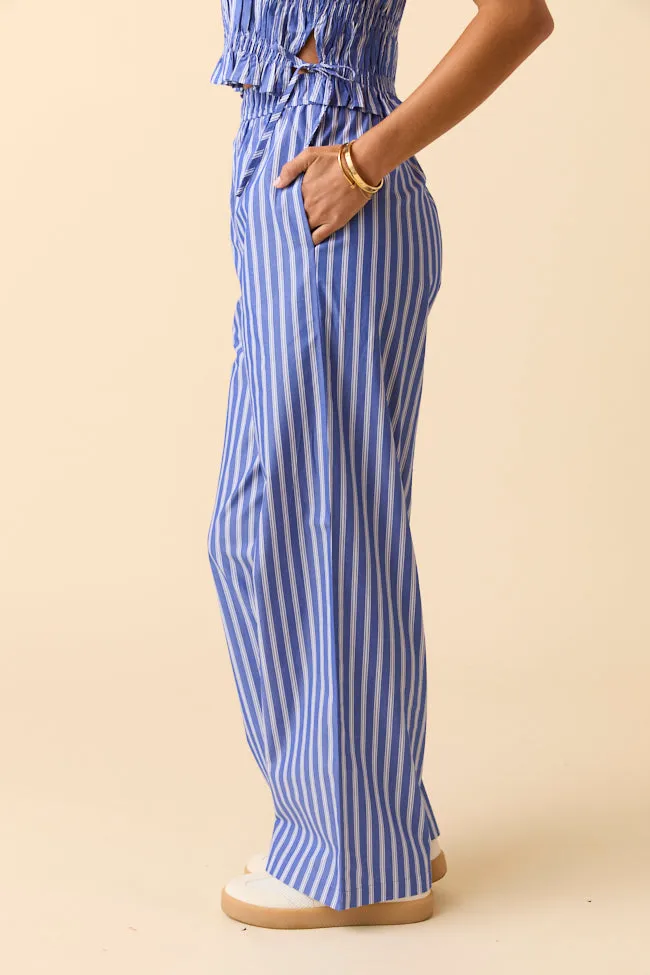 Becca Blue Striped Lounge Boxer Pants FINAL SALE sold by Pink Lily product image thumbnail 3