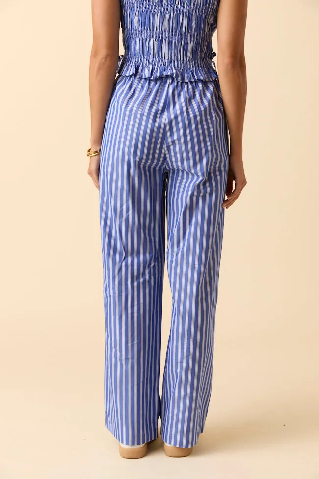 Becca Blue Striped Lounge Boxer Pants FINAL SALE sold by Pink Lily product image thumbnail 4