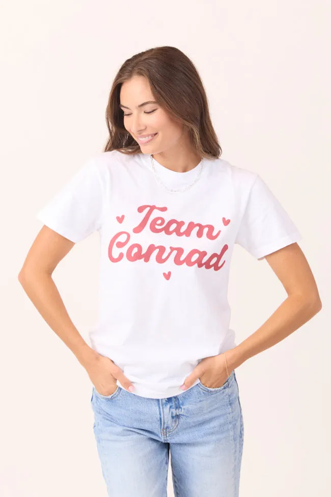 Team Conrad White Graphic Tee sold by Pink Lily
