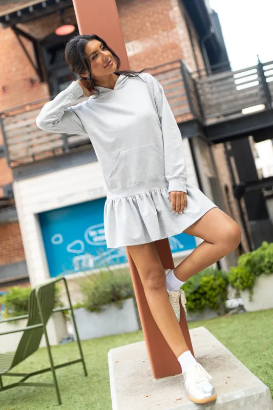 Erin Grey Hoodie Mini Dress sold by Pink Lily