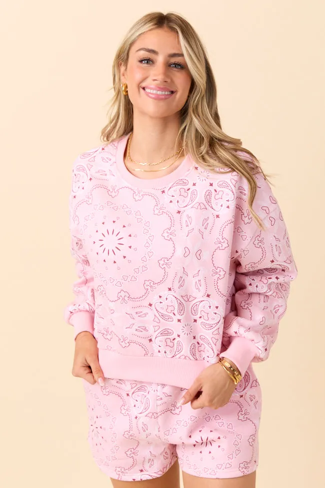Lilah Pink Paisley Lounge Set SALE sold by Pink Lily