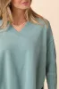 Mariah Sage Green Relaxed Long Sleeve Pullover Tunic sold by Pink Lily