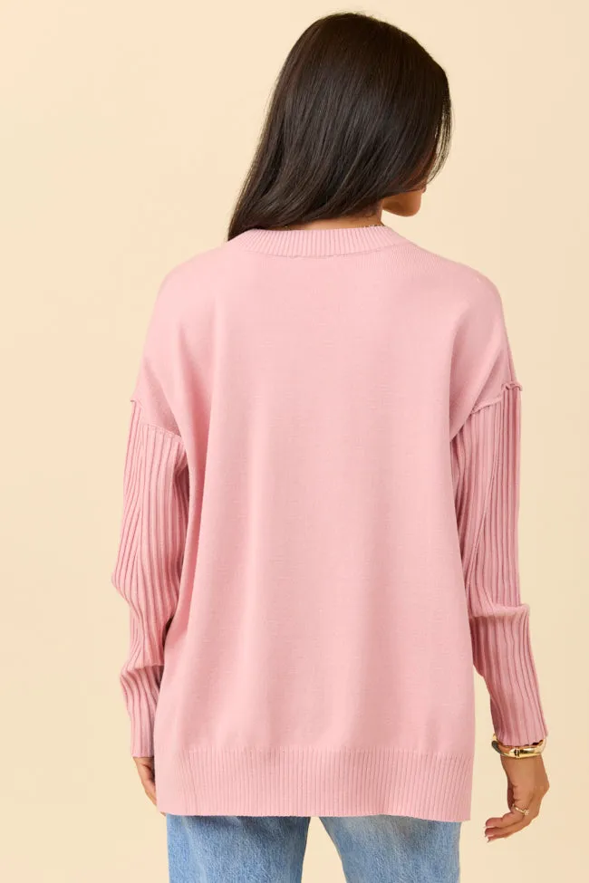 Mariah Mauve Relaxed Long Sleeve Pullover Tunic sold by Pink Lily product image thumbnail 4