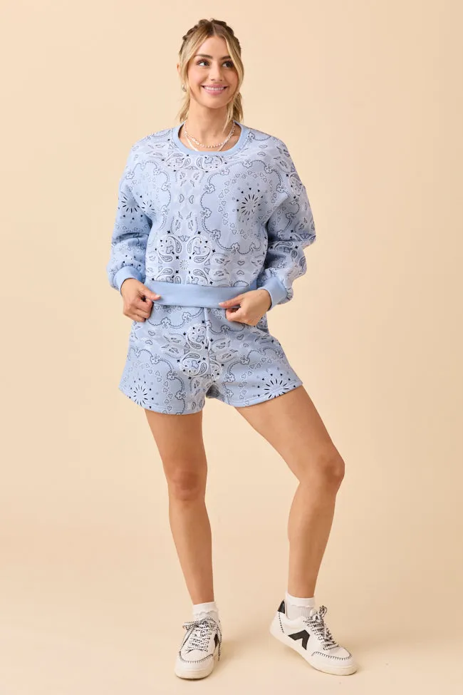 Lilah Blue Paisley Lounge Set FINAL SALE sold by Pink Lily product image thumbnail 5