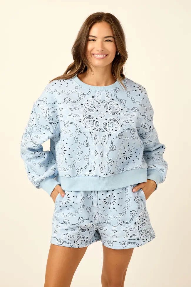 Lilah Blue Paisley Lounge Set FINAL SALE sold by Pink Lily product image thumbnail 2