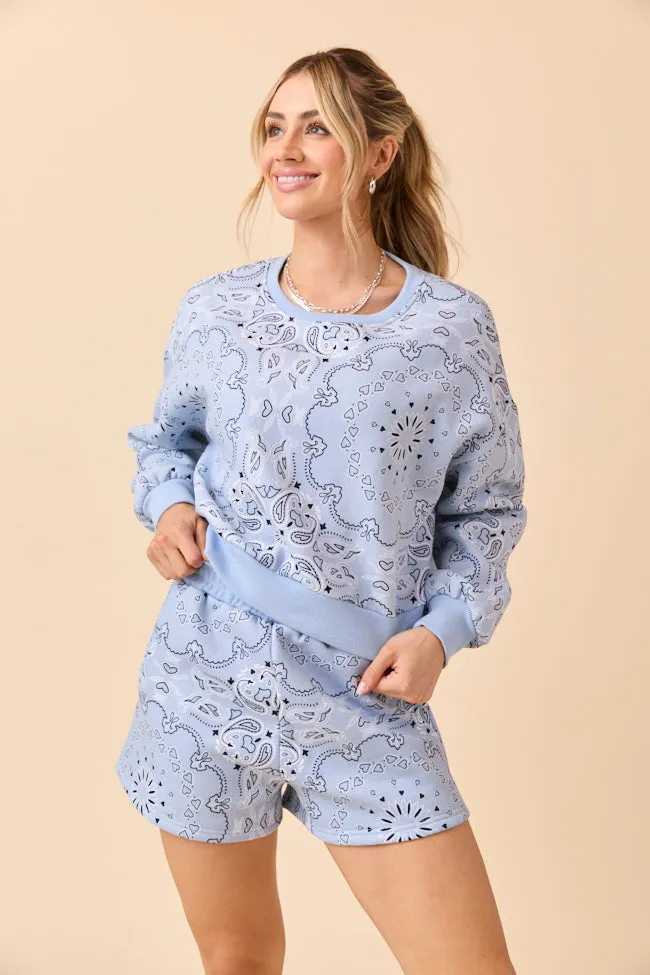 Lilah Blue Paisley Lounge Set FINAL SALE sold by Pink Lily product image thumbnail 4