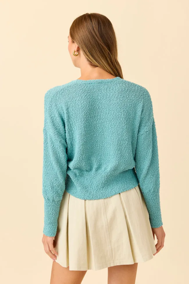 Anita Teal Boucle Cardigan SALE sold by Pink Lily product image thumbnail 4