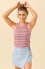 Alicia Purple and Brown Stripe Tank sold by Pink Lily