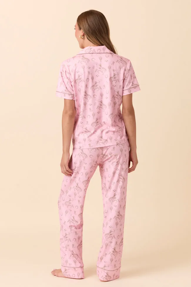 Helena Pink Western Icon Pajama Set FINAL SALE sold by Pink Lily product image thumbnail 4
