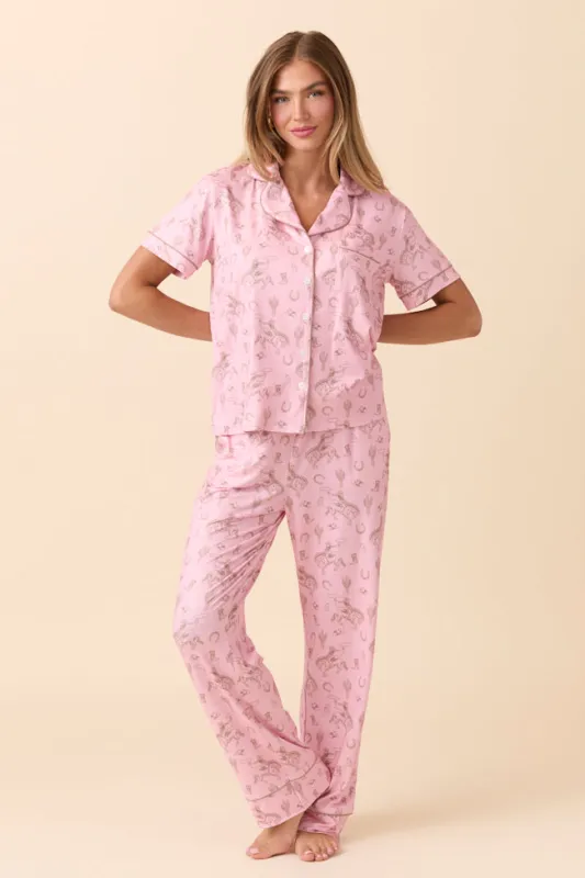 Helena Pink Western Icon Pajama Set DOORBUSTER sold by Pink Lily