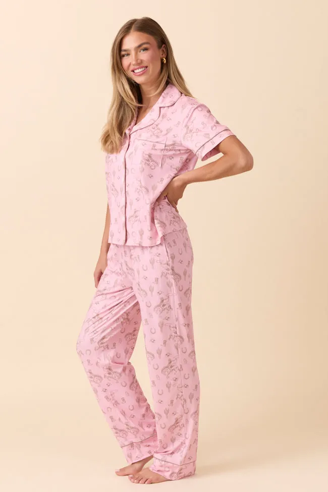 Helena Pink Western Icon Pajama Set FINAL SALE sold by Pink Lily product image thumbnail 3