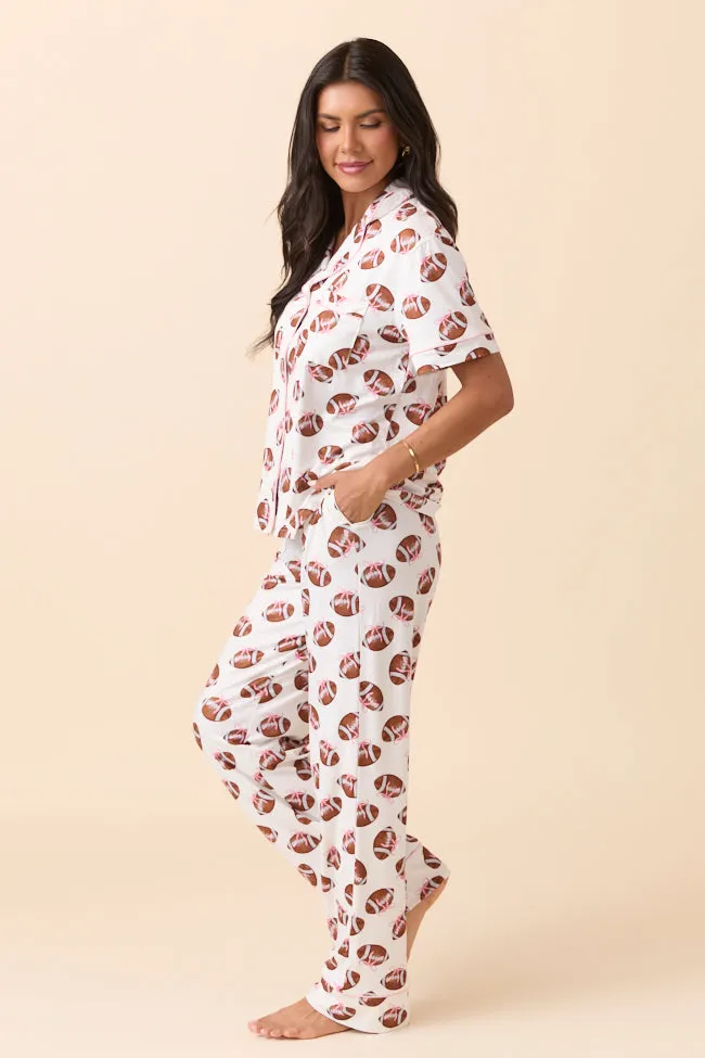 Helena Football 'N Bow Pajama Set SALE sold by Pink Lily product image thumbnail 3