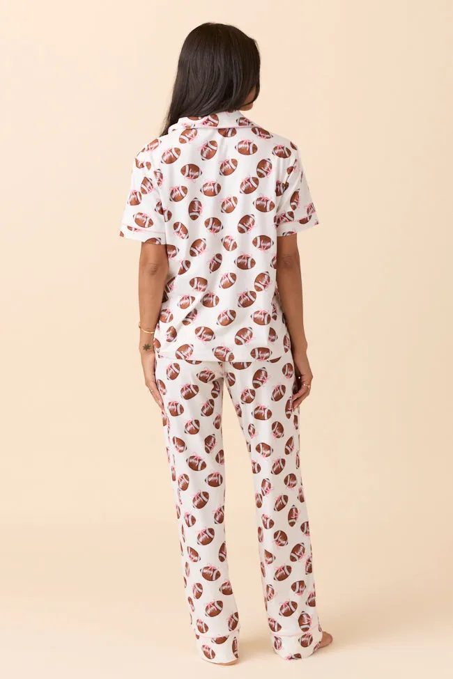 Helena Football 'N Bow Pajama Set SALE sold by Pink Lily product image thumbnail 4