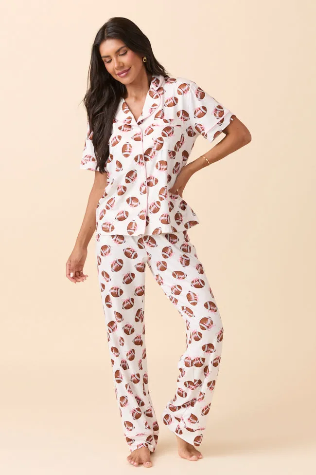 Helena Football 'N Bow Pajama Set SALE sold by Pink Lily product image thumbnail 2