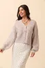 Heather Taupe V-Neck Cardigan sold by Pink Lily
