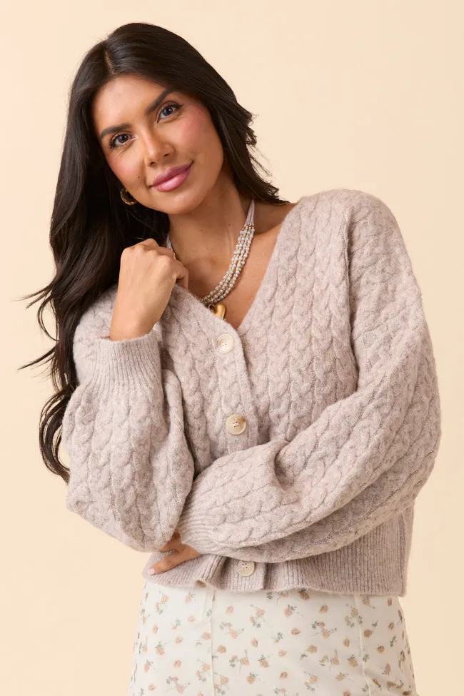 Heather Tan V-Neck Cardigan sold by Pink Lily product image thumbnail 3