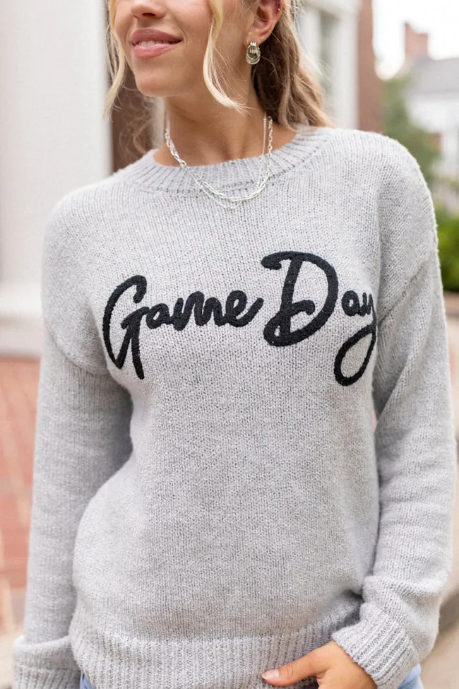 Tatum Long Sleeve Game Day Grey Sweater FINAL SALE sold by Pink Lily product image thumbnail 2