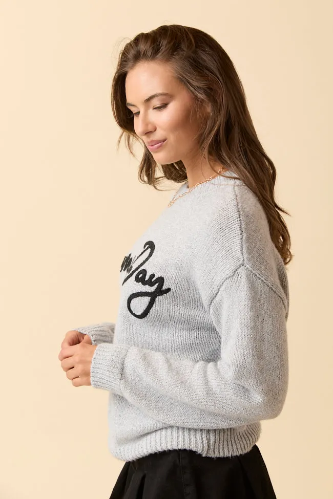 Tatum Long Sleeve Game Day Grey Sweater FINAL SALE sold by Pink Lily product image thumbnail 5