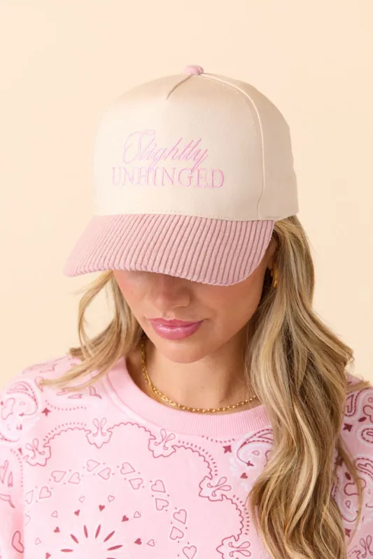 Slightly Unhinged Pink Trucker Hat sold by Pink Lily