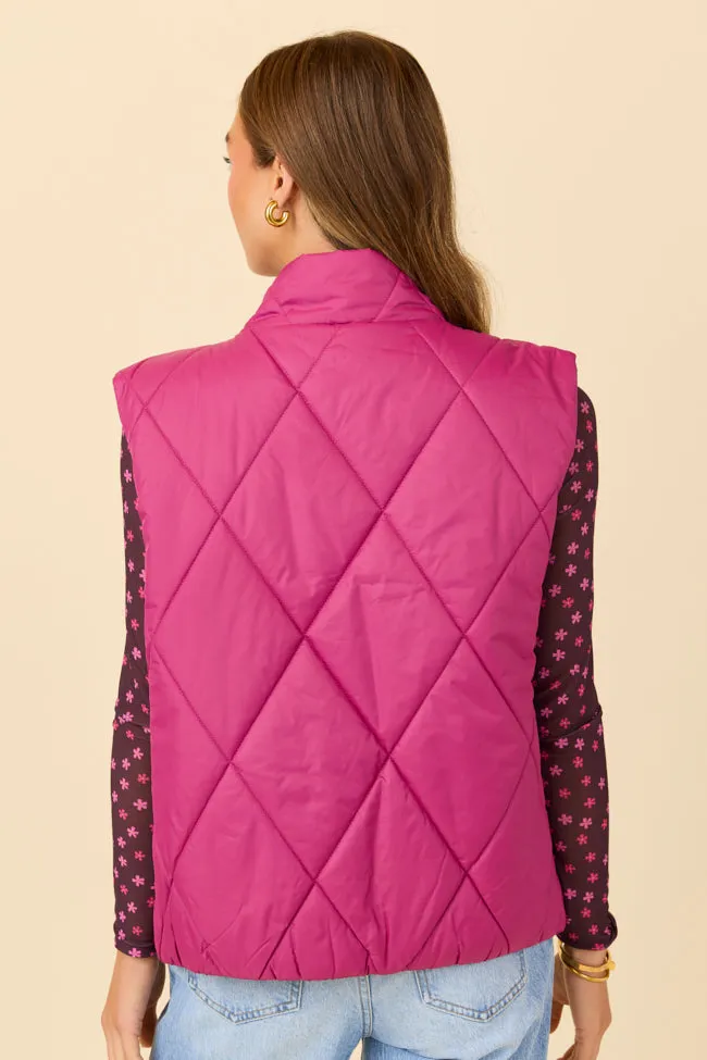 Dora Berry Quilted Puffer Vest FINAL SALE sold by Pink Lily product image thumbnail 4