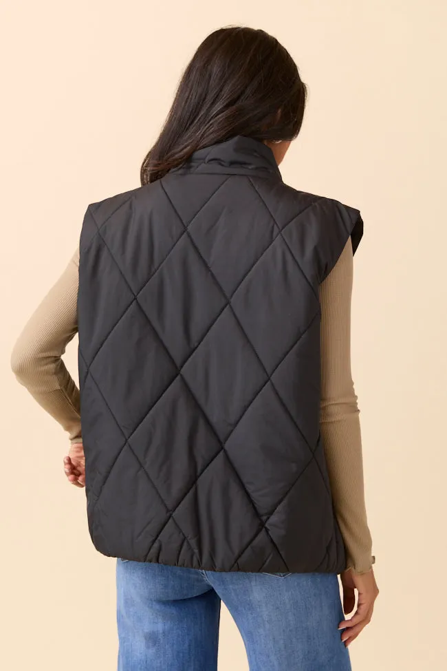 Dora Black Quilted Puffer Vest FINAL SALE sold by Pink Lily product image thumbnail 4