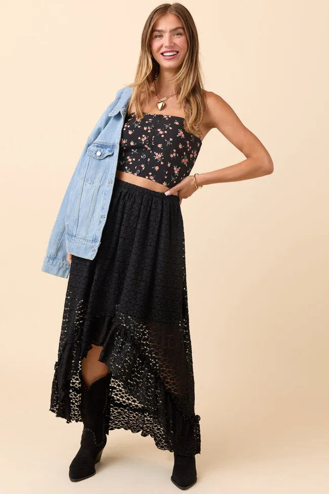 Rowan Black Floral Tube Top sold by Pink Lily product image thumbnail 2